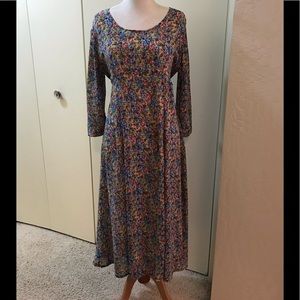 Vintage ‘90s Floral Tie Back Polyester Dress
